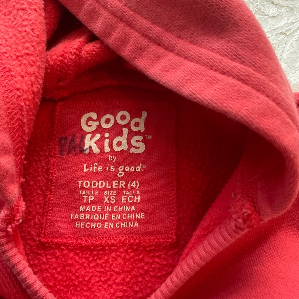 GUC Pinkish Coral Life is Good Hoodie Sweatshirt w/Pockets! - Picture 2 of 6